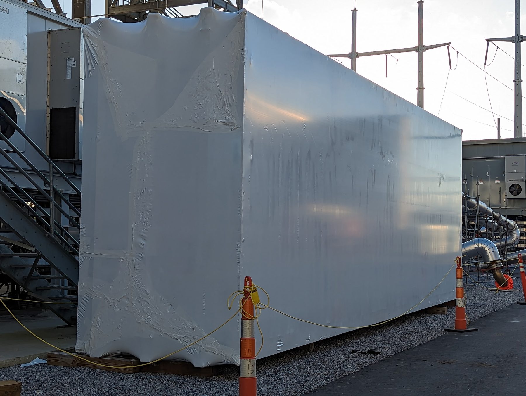 Industrial container shrink wrap